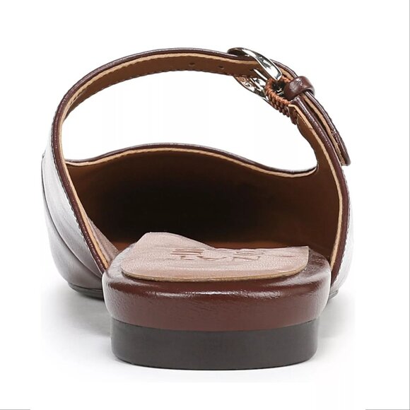 Naturalizer Apple Mary Jane Mule Flats Slip On Size 7.5 Brown Faux Leather NEW - Picture 3 of 9